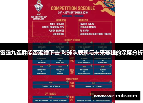 雷霆九连胜能否延续下去 对球队表现与未来赛程的深度分析
